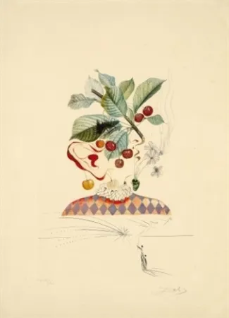 Grabado Dali - Flordali - Cerises Pierrot