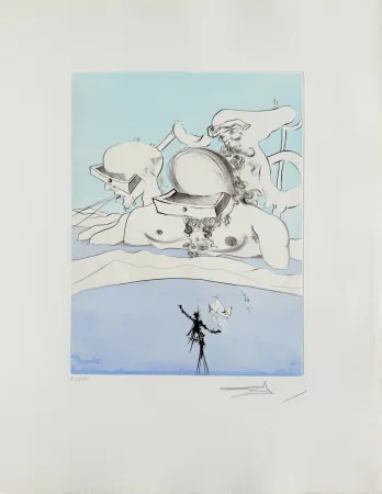 Aguafuerte Dali - Flung Out Like a Fag-end by the Big-Wigs