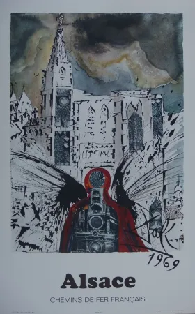 Grabado Dali - France : Alsace (SNCF)