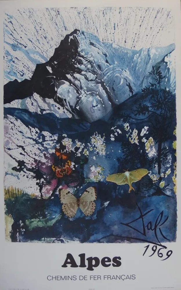 Grabado Dali - France : Les Alpes (SNCF)