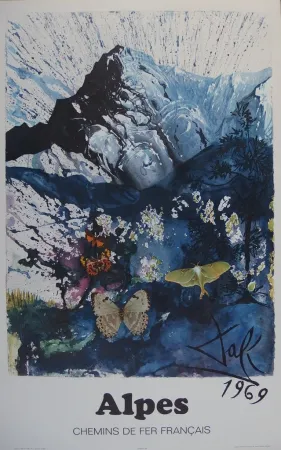 Grabado Dali - France : Les Alpes (SNCF)