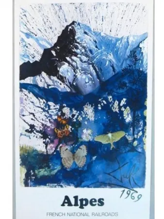 Cartel Dali - FRENCH RAILWAYS LES ALPES