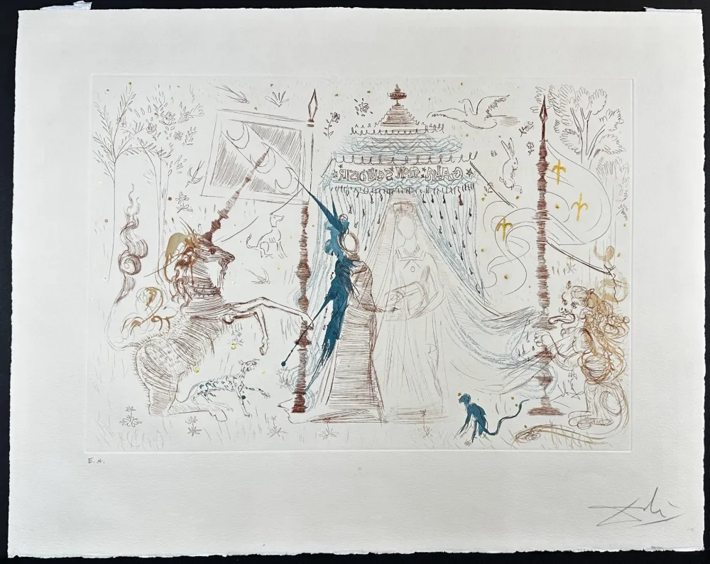 Grabado Dali - Gala, mon seul desir