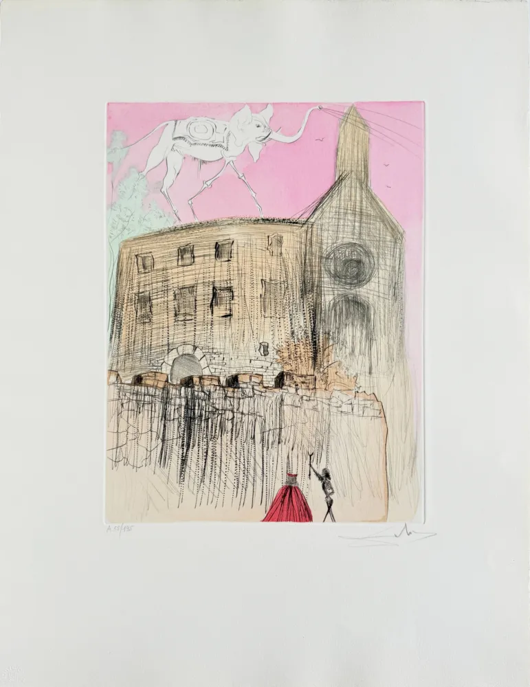 Aguafuerte Dali - Gala's Castle