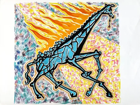 Litografía Dali - Giraffa che brucia (Burning Giraffe)