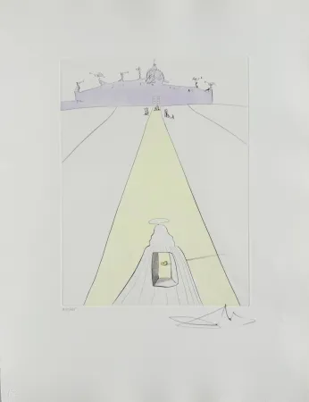 Aguafuerte Dali - God, Time, Space, and the Pope