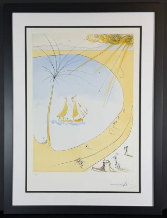 Grabado Dali - Hommage a Picasso