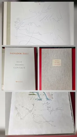 Múltiple Dali - Huit Péchés Capitaux Unique wity Two Original  Drawings 
