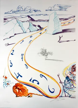 Grabado Dali - Imaginations & Objects of The Future Melting Space Time