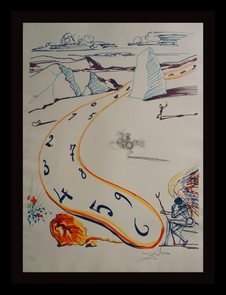 Grabado Dali - Imaginations & Objects ofThe Future Melting Space Time
