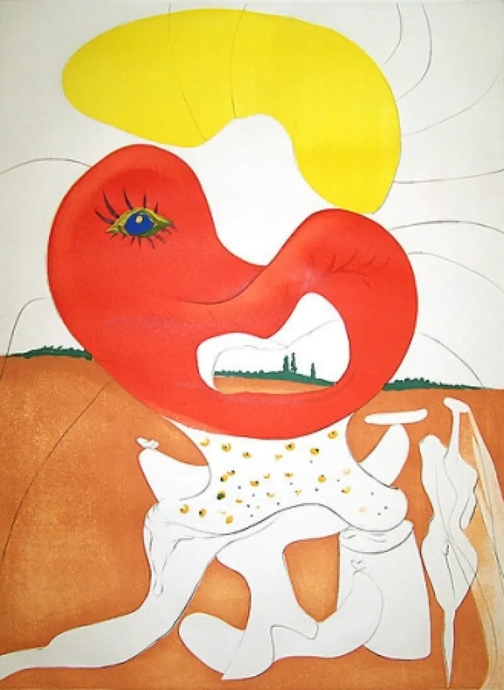 Grabado Dali - La conquête du cosmos The blood of the Ying and Yang