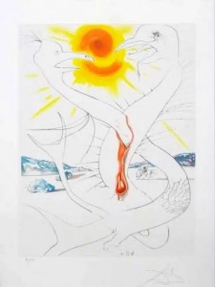 Aguafuerte Dali - La conquista del Cosmos