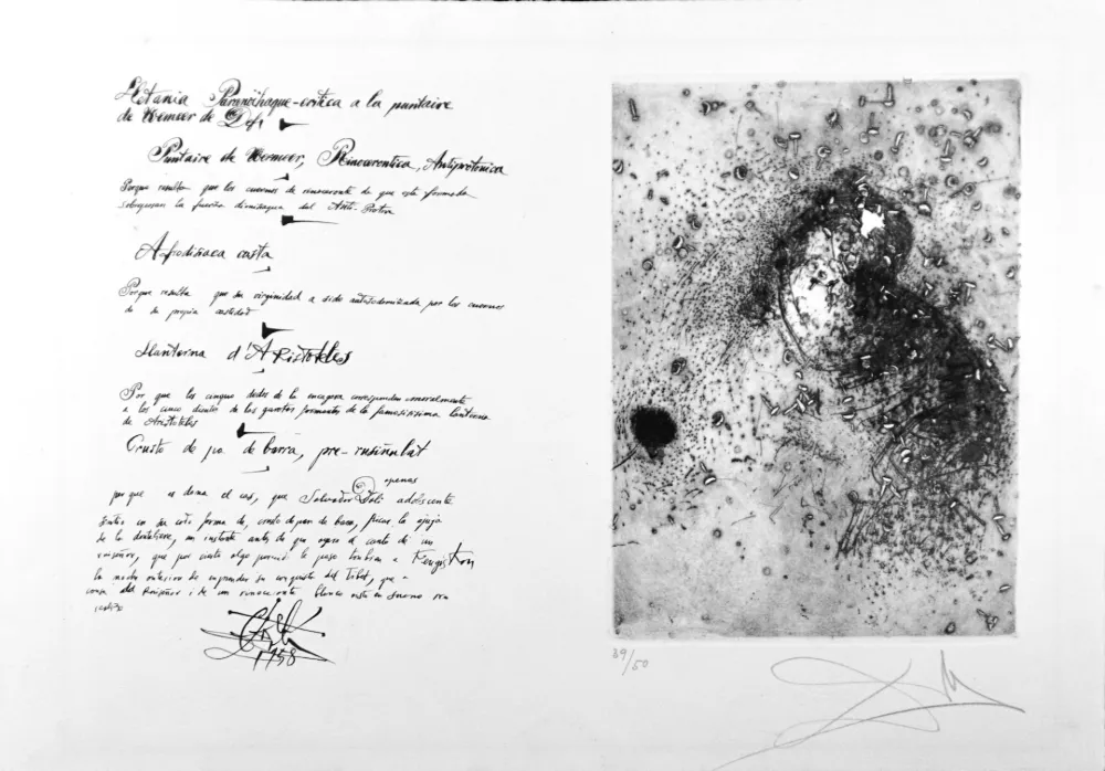 Grabado Dali - La Dentelliere