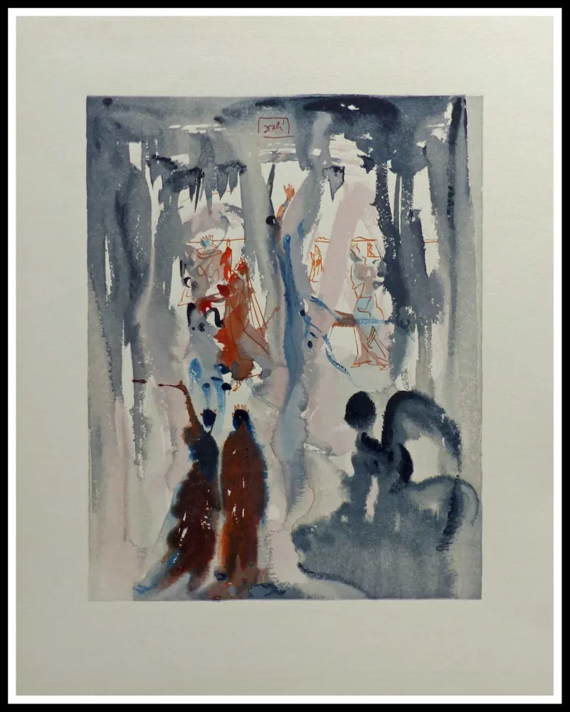 Grabado En Madera Dali - LA DIVINE COMEDIE - Ainsi fut créée la Terre