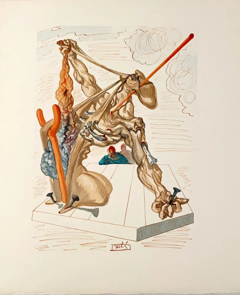 Grabado En Madera Dali - La Divine Comédie - Enfer 29 - Les Falsificateurs