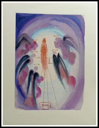 Grabado En Madera Dali - LA DIVINE COMEDIE - La joie des Bienheureux