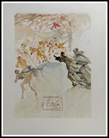 Grabado En Madera Dali - LA DIVINE COMEDIE - La Luxure