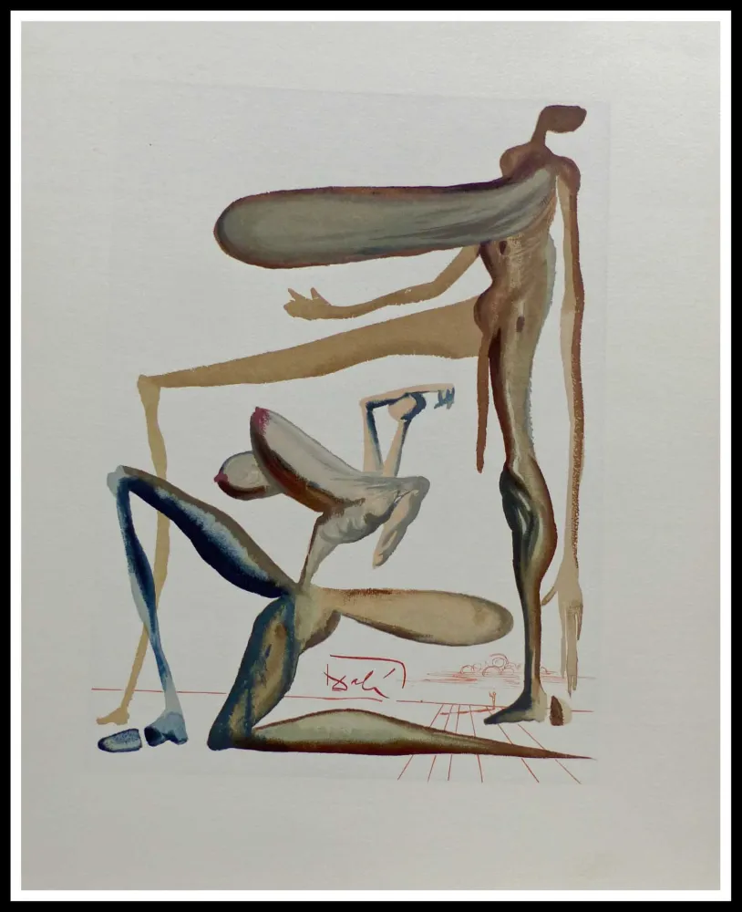 Grabado En Madera Dali - LA DIVINE COMEDIE - La prodigalité