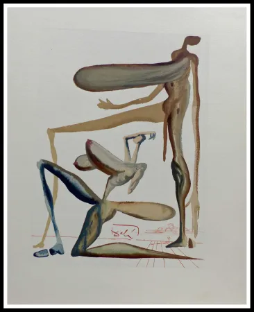 Grabado En Madera Dali - LA DIVINE COMEDIE - La prodigalité