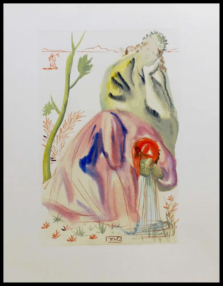 Grabado En Madera Dali - LA DIVINE COMEDIE - La Source