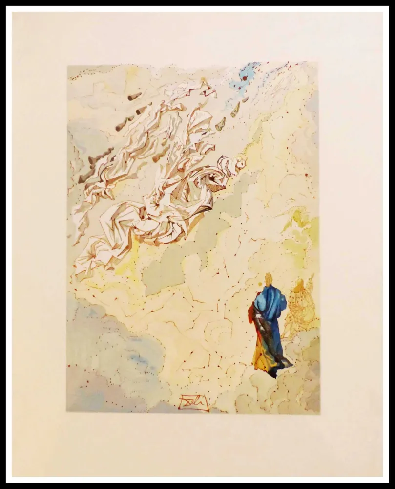 Grabado En Madera Dali - LA DIVINE COMEDIE - Le 6ème ciel de Jupiter