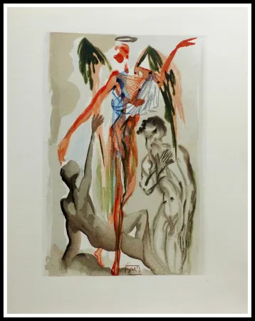 Grabado En Madera Dali - LA DIVINE COMEDIE - Le paradis terrestre