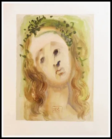 Grabado En Madera Dali - LA DIVINE COMEDIE - Le visage de Virgile