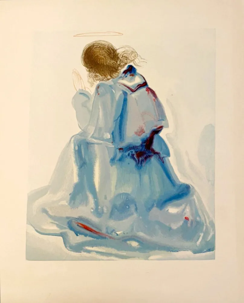 Grabado En Madera Dali - La Divine Comédie - Paradis 02 - L'ange