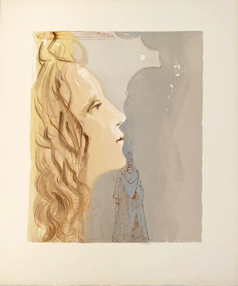 Grabado En Madera Dali - La Divine Comédie - Paradis 08 - Le Visage de Béatrice