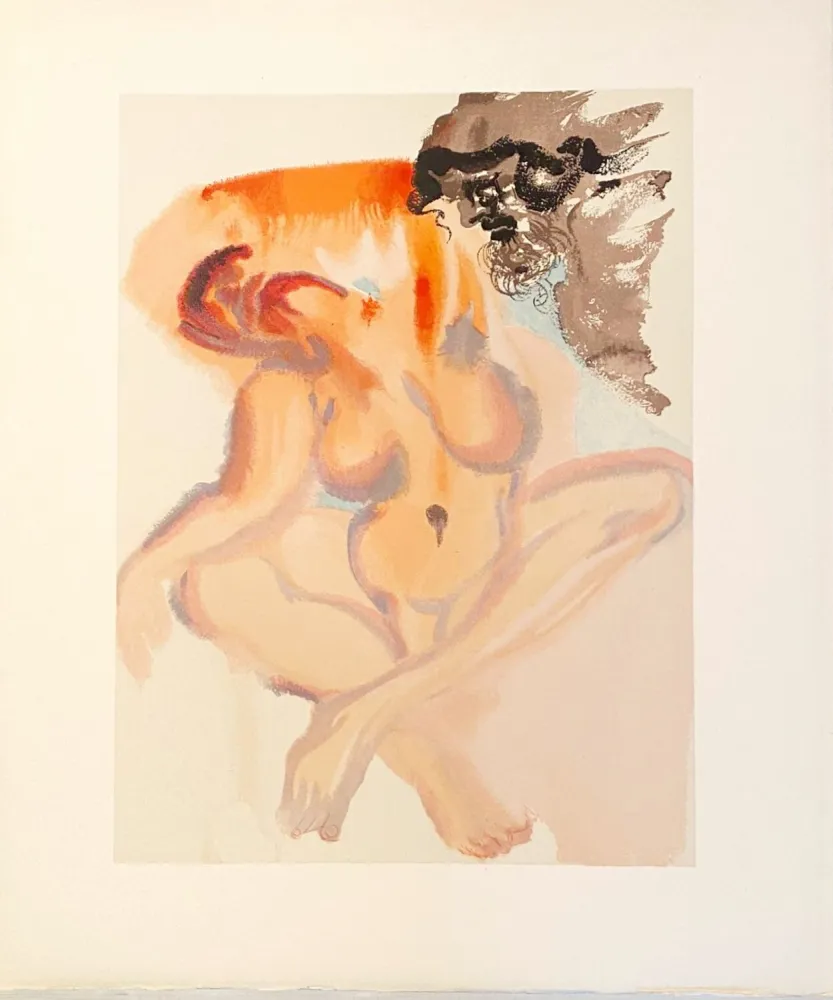 Grabado En Madera Dali - La Divine Comédie - Purgatoire 03 - Les Indolents