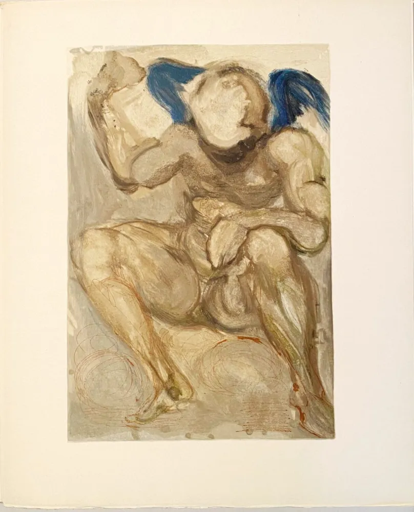 Grabado En Madera Dali - La Divine Comédie - Purgatoire 15 - L'Envie