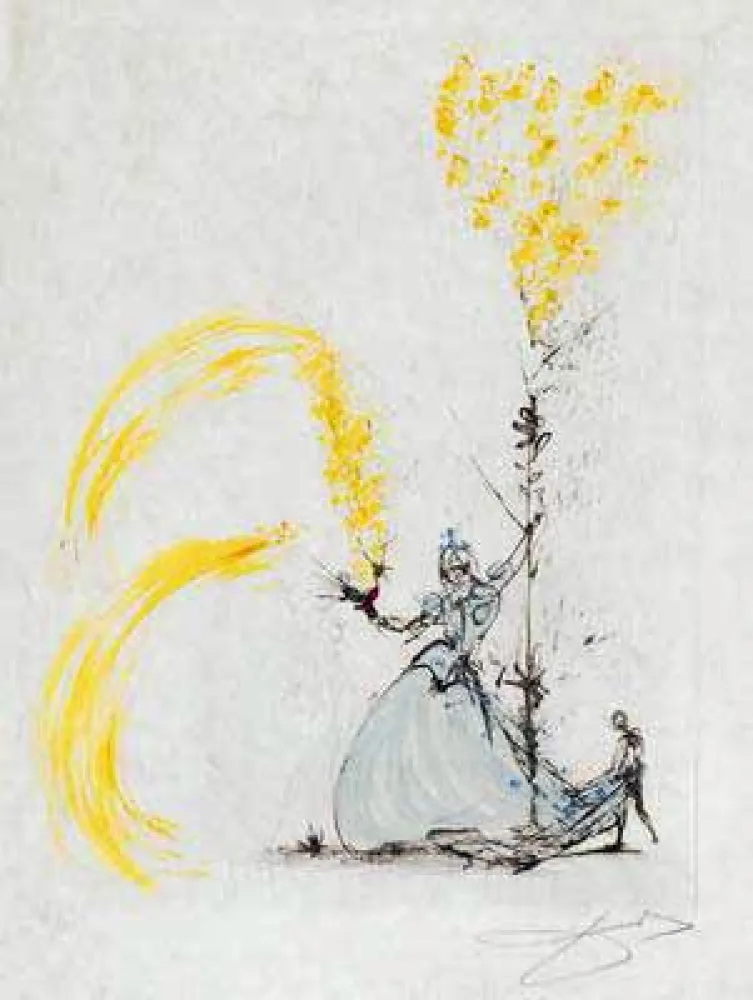 Grabado Dali - La Fille a Page