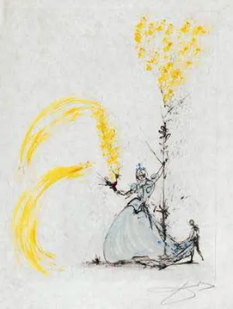 Grabado Dali - La Fille a Page