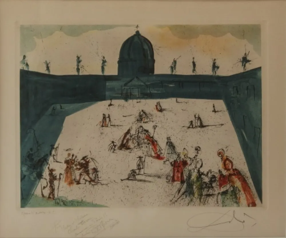 Aguafuerte Y Aguatinta Dali - La Place Saint Pierre