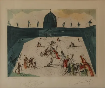 Aguafuerte Y Aguatinta Dali - La Place Saint Pierre