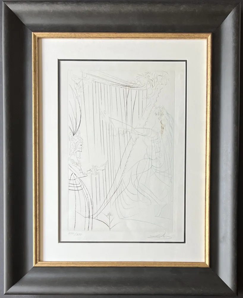 Grabado Dali - La Reine Iseult et sa fille