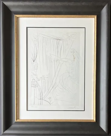 Grabado Dali - La Reine Iseult et sa fille