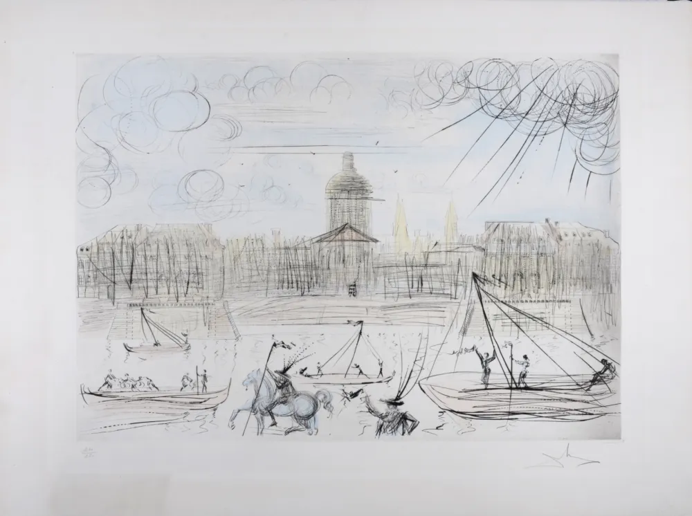 Grabado Dali - L'Académie de Paris, 1971 - Hand-signed