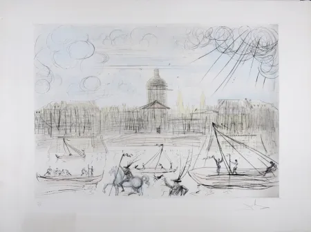 Grabado Dali - L'Académie de Paris, 1971 - Hand-signed