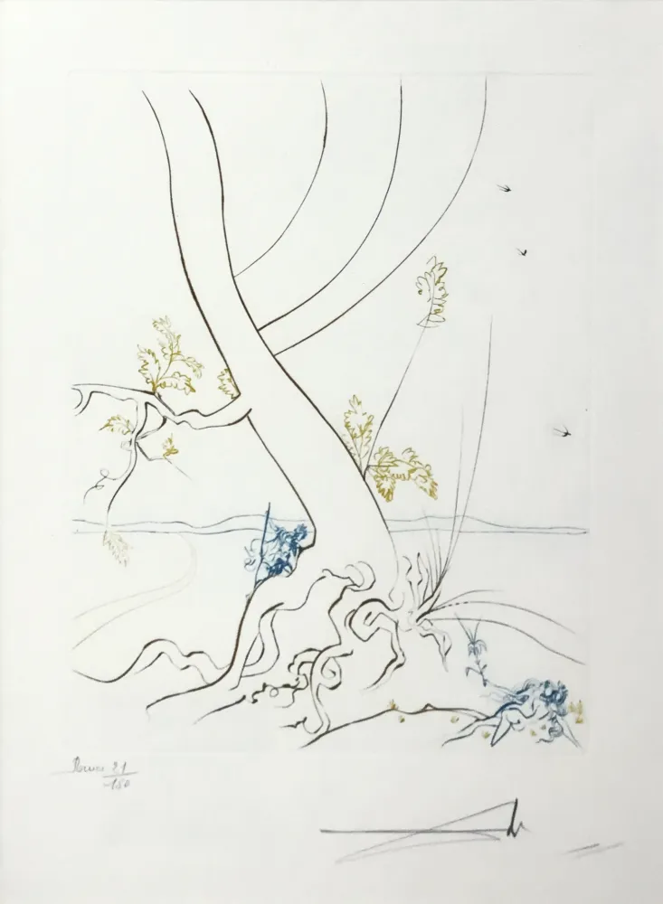 Aguafuerte Dali - L'ARBREDE CONNAISSANCE (THE TREE OF KNOWLEDGE)