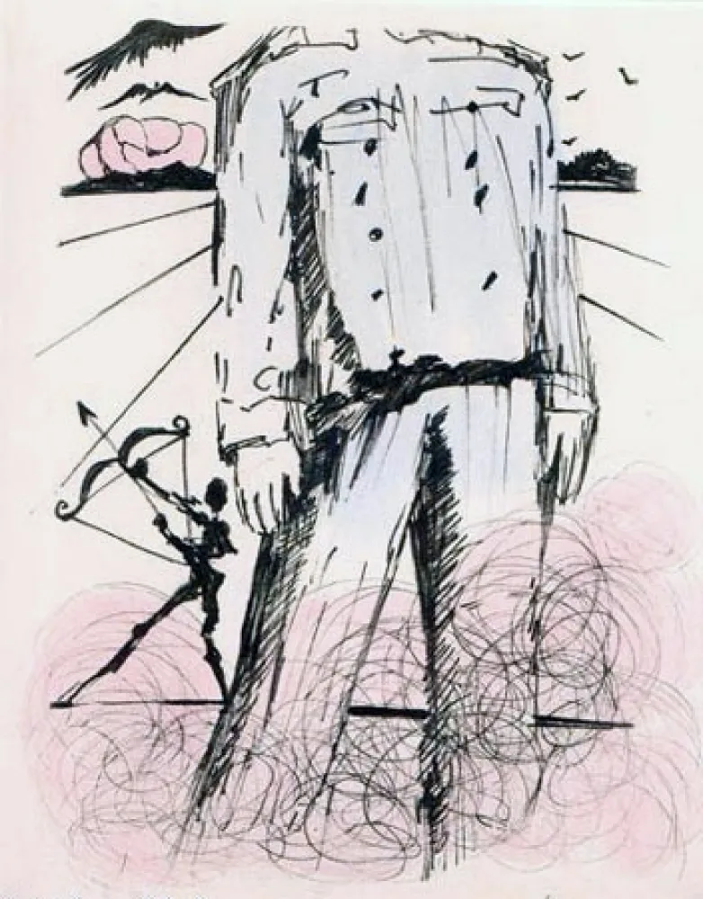 Grabado Dali - Le bust de Mao