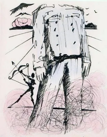 Grabado Dali - Le bust de Mao