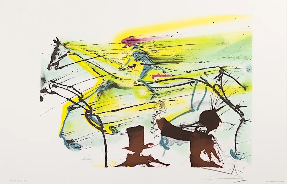 Litografía Dali - Le Cheval de Course (Race Horse)