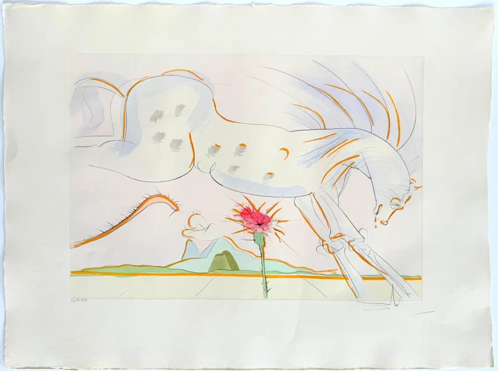 Aguafuerte Dali - Le Cheval et le Loup (The Horse and the Wolf)