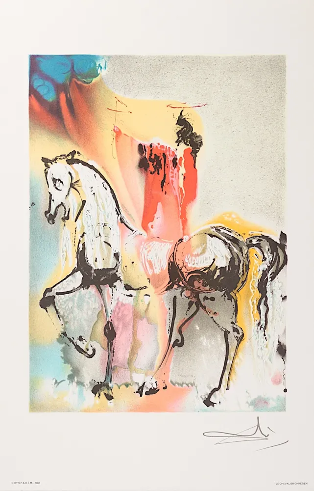Litografía Dali - Le Chevalier Chrétien (The Christian Knight)