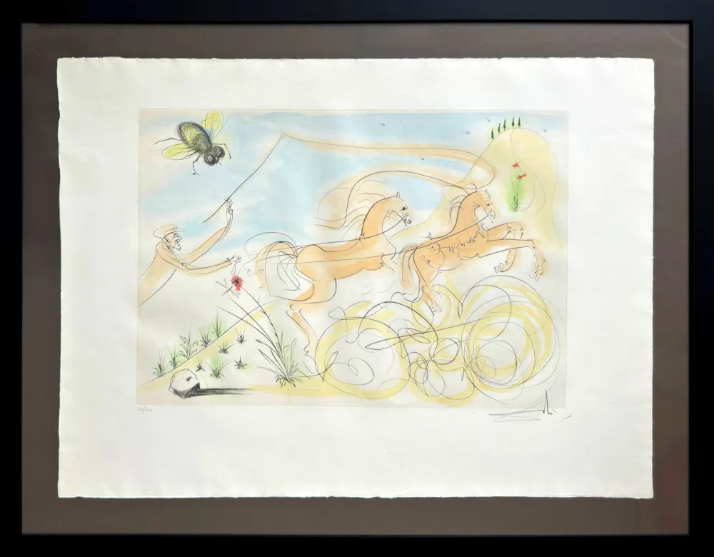 Aguafuerte Dali - Le Coche et la Mouche (The Coach and the Fly)