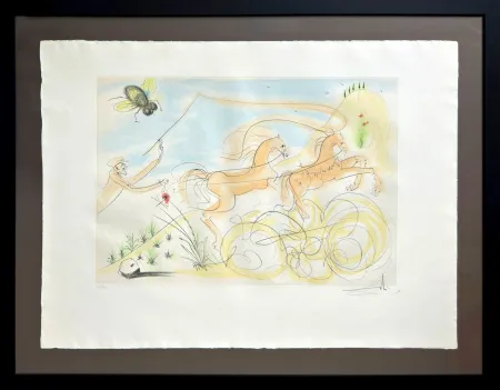Aguafuerte Dali - Le Coche et la Mouche (The Coach and the Fly)