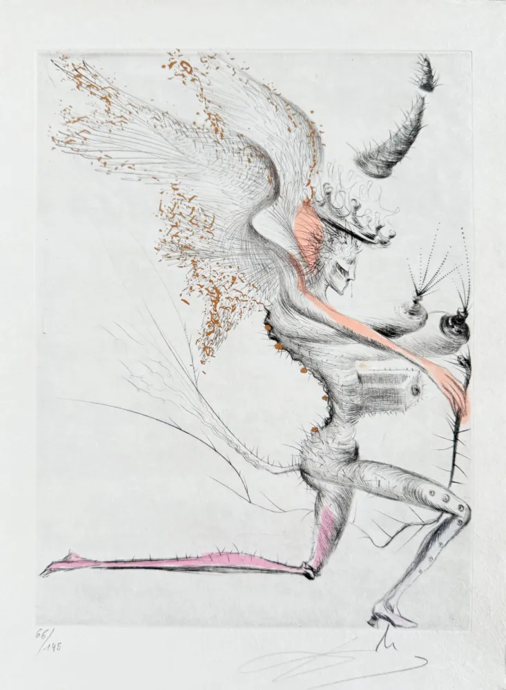 Grabado Dali - Le Démon ailé