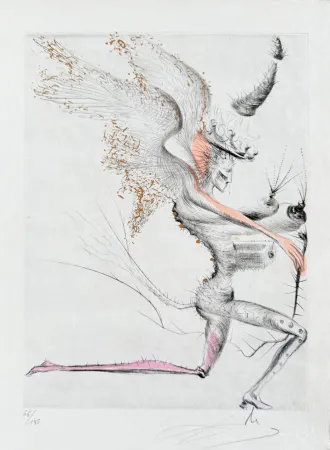 Grabado Dali - Le Démon ailé