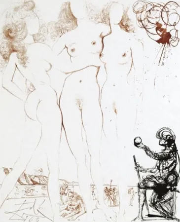Grabado Dali - Le Jugement de Paris (The Judgment of Paris)
